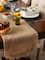 DII® Natural Ruffle Trim Jute Table Runner, 14x108 inch
